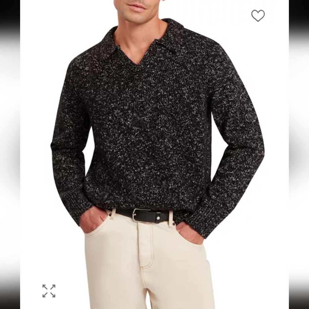 Ted Baker Berreto Men's Relaxed Open Neck Twisted Sweater Polo Size 3/Medium